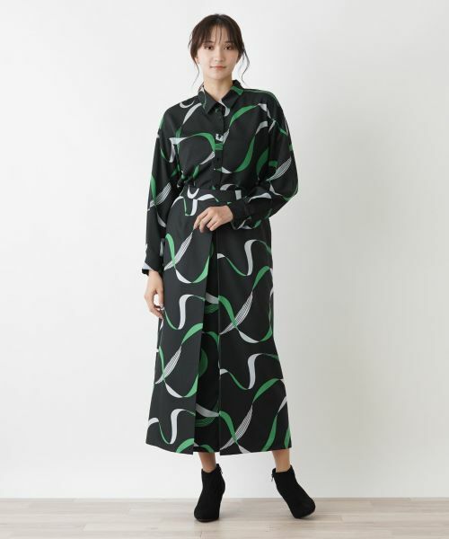 Leilian PLUS HOUSE / レリアンプラスハウス ミニ・ひざ丈スカート | リボン柄ロングスカート | 詳細1