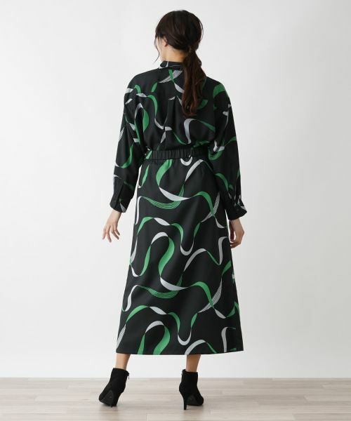 Leilian PLUS HOUSE / レリアンプラスハウス ミニ・ひざ丈スカート | リボン柄ロングスカート | 詳細3