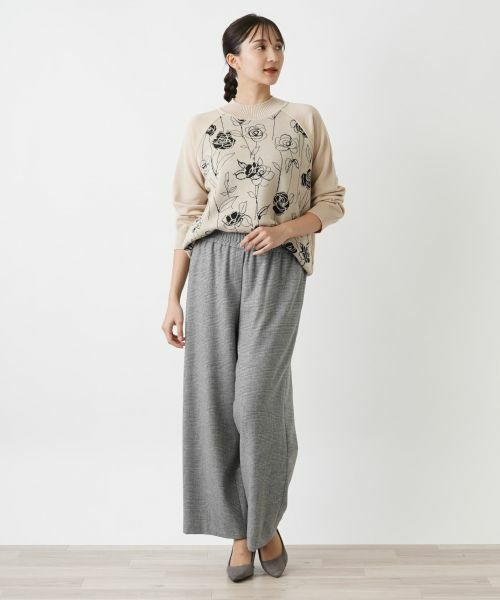 Leilian PLUS HOUSE / レリアンプラスハウス その他パンツ | チェック柄ワイドパンツ【NEMIKA】 | 詳細1