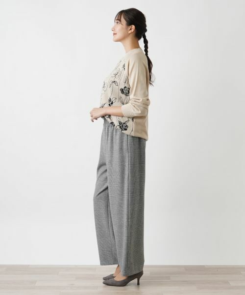 Leilian PLUS HOUSE / レリアンプラスハウス その他パンツ | チェック柄ワイドパンツ【NEMIKA】 | 詳細2