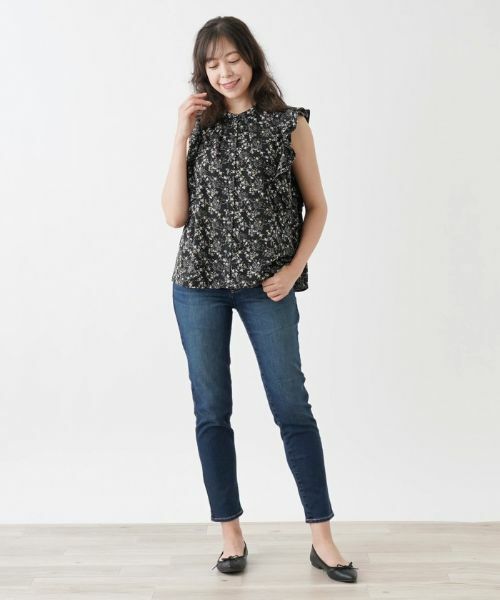 Leilian PLUS HOUSE / レリアンプラスハウス シャツ・ブラウス | フリルノースリーブブラウス【NEMIKA】 | 詳細1