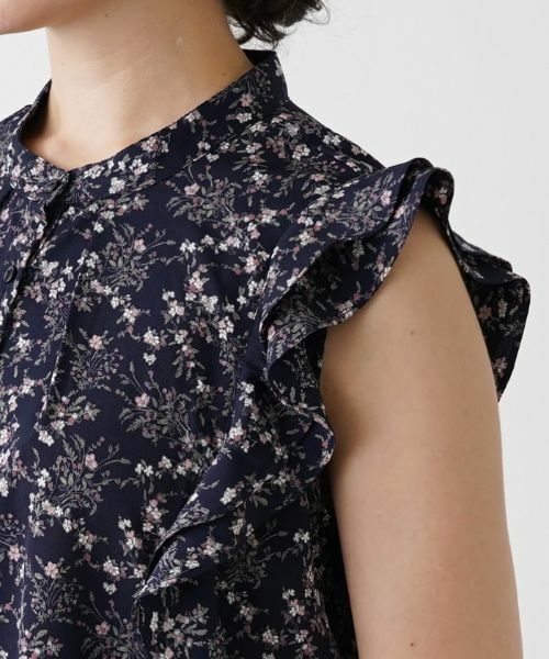 Leilian PLUS HOUSE / レリアンプラスハウス シャツ・ブラウス | フリルノースリーブブラウス【NEMIKA】 | 詳細12