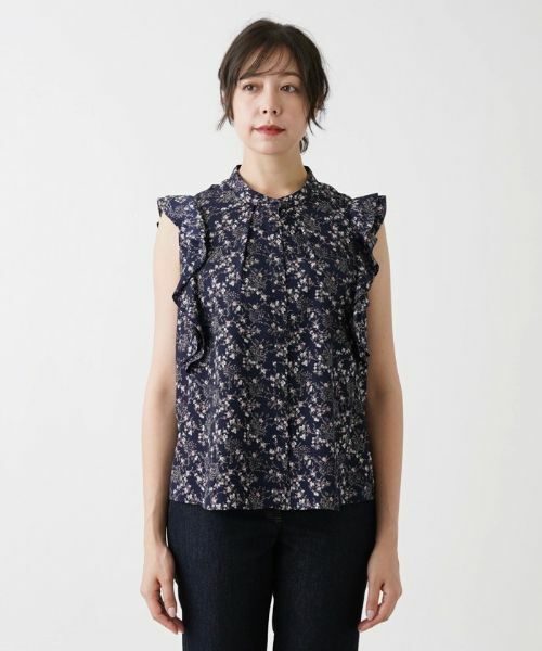 Leilian PLUS HOUSE / レリアンプラスハウス シャツ・ブラウス | フリルノースリーブブラウス【NEMIKA】 | 詳細7