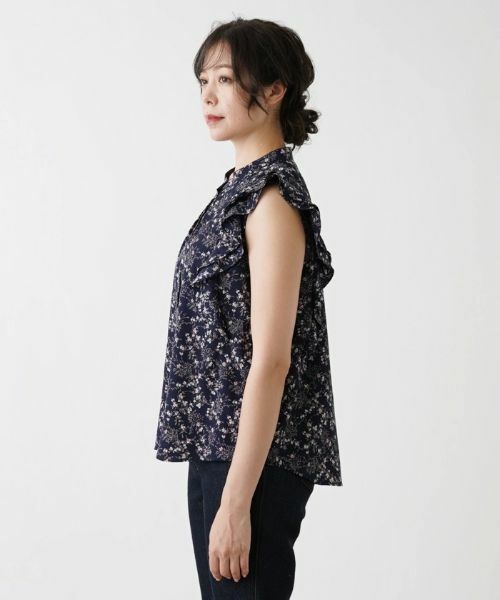 Leilian PLUS HOUSE / レリアンプラスハウス シャツ・ブラウス | フリルノースリーブブラウス【NEMIKA】 | 詳細8