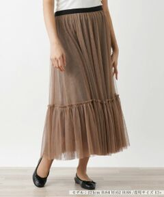 Leilian PLUS HOUSE / レリアンプラスハウス ミニ・ひざ丈スカート | チュールスカート