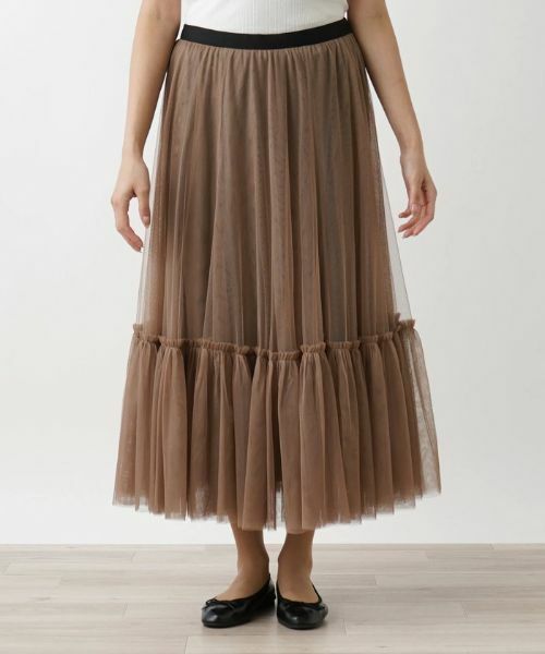 Leilian PLUS HOUSE / レリアンプラスハウス ミニ・ひざ丈スカート | チュールスカート | 詳細7