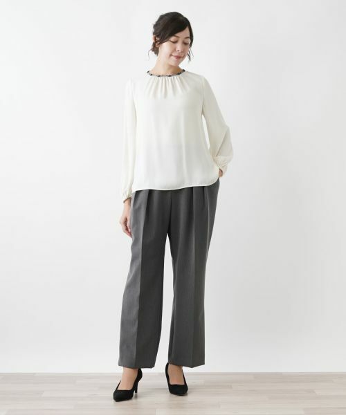 Leilian PLUS HOUSE / レリアンプラスハウス その他パンツ | フロントタックパンツ | 詳細1