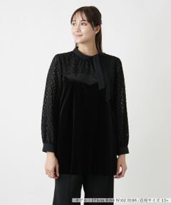 Leilian PLUS HOUSE / レリアンプラスハウス シャツ・ブラウス | 切替ボウタイブラウス【セレモニー】