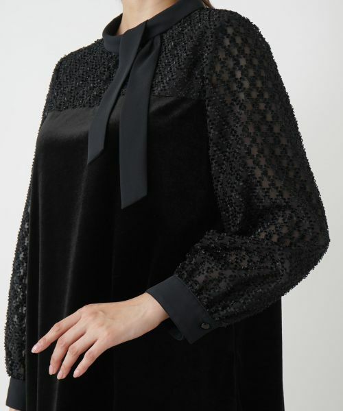 Leilian PLUS HOUSE / レリアンプラスハウス シャツ・ブラウス | 切替ボウタイブラウス【セレモニー】 | 詳細11