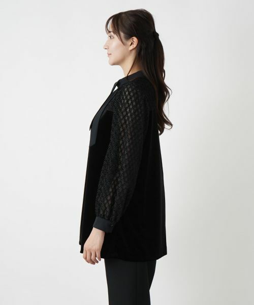 Leilian PLUS HOUSE / レリアンプラスハウス シャツ・ブラウス | 切替ボウタイブラウス【セレモニー】 | 詳細5