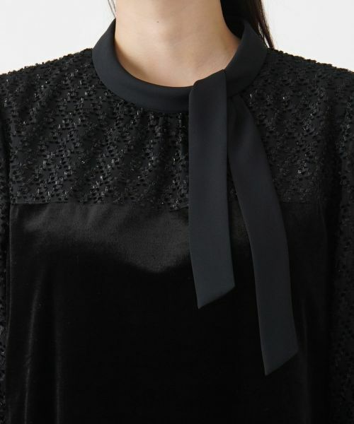 Leilian PLUS HOUSE / レリアンプラスハウス シャツ・ブラウス | 切替ボウタイブラウス【セレモニー】 | 詳細8