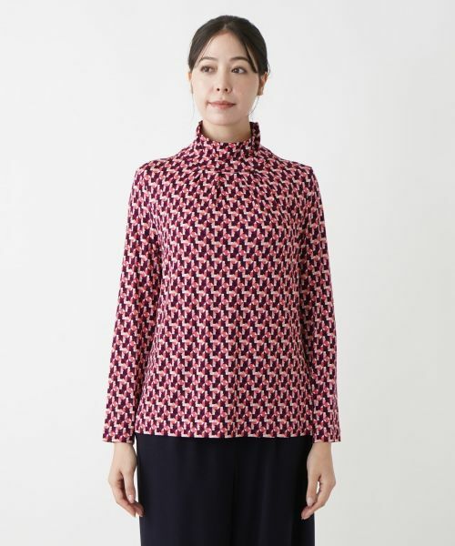 Leilian PLUS HOUSE / レリアンプラスハウス カットソー | プリントハイネックカットソー | 詳細12