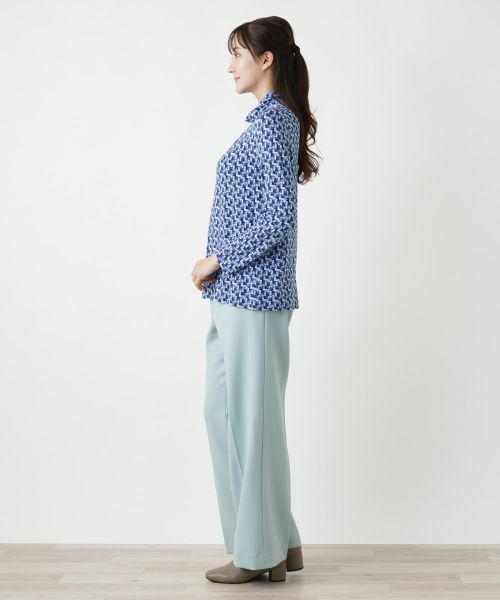 Leilian PLUS HOUSE / レリアンプラスハウス カットソー | プリントハイネックカットソー | 詳細2