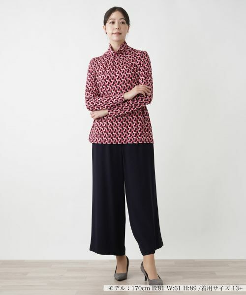 Leilian PLUS HOUSE / レリアンプラスハウス カットソー | プリントハイネックカットソー | 詳細9