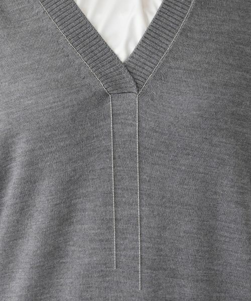 Leilian PLUS HOUSE / レリアンプラスハウス ニット・セーター | トリムVネックニット | 詳細13