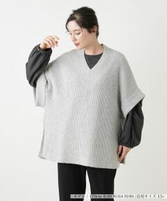 Leilian PLUS HOUSE / レリアンプラスハウス ニット・セーター | Vネックニットベスト