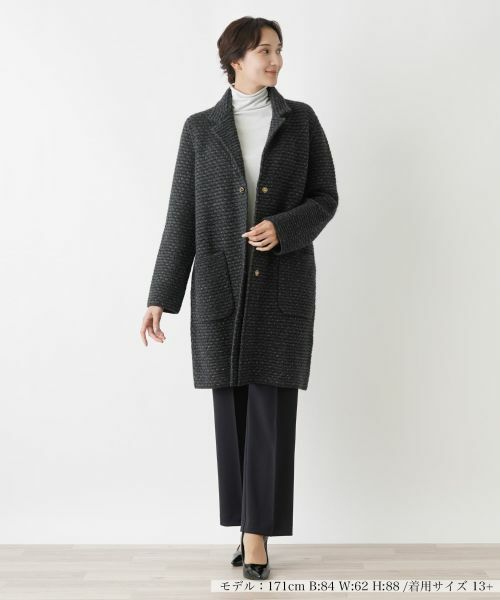 Leilian PLUS HOUSE / レリアンプラスハウス その他アウター | ラメニットコート | 詳細1