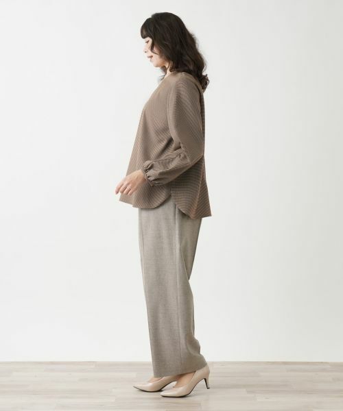 Leilian PLUS HOUSE / レリアンプラスハウス シャツ・ブラウス | 千鳥格子柄プルオーバーブラウス【BOURGE】 | 詳細2