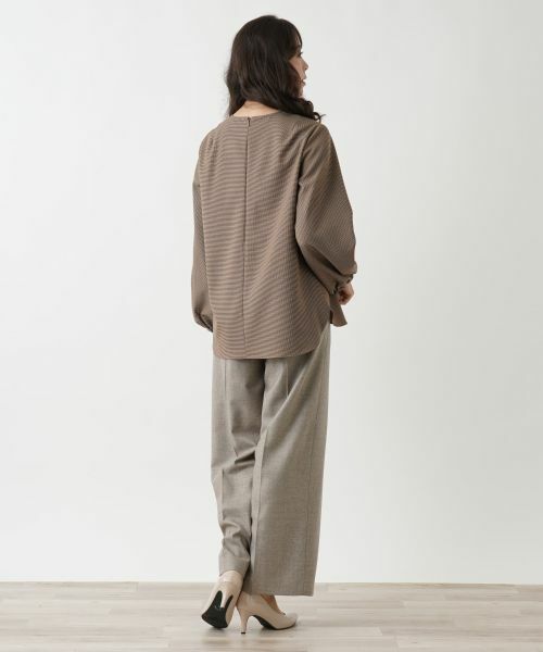 Leilian PLUS HOUSE / レリアンプラスハウス シャツ・ブラウス | 千鳥格子柄プルオーバーブラウス【BOURGE】 | 詳細3