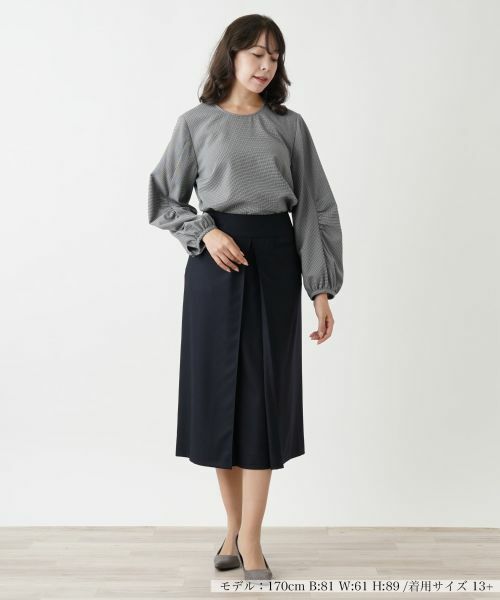 Leilian PLUS HOUSE / レリアンプラスハウス シャツ・ブラウス | 千鳥格子柄プルオーバーブラウス【BOURGE】 | 詳細6