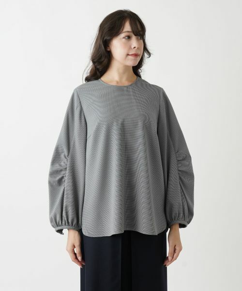 Leilian PLUS HOUSE / レリアンプラスハウス シャツ・ブラウス | 千鳥格子柄プルオーバーブラウス【BOURGE】 | 詳細9