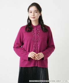 Leilian PLUS HOUSE / レリアンプラスハウス カーディガン・ボレロ | 【店舗人気】ビジューカーディガン