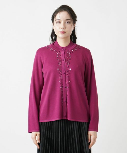 Leilian PLUS HOUSE / レリアンプラスハウス カーディガン・ボレロ | 【店舗人気】ビジューカーディガン | 詳細8