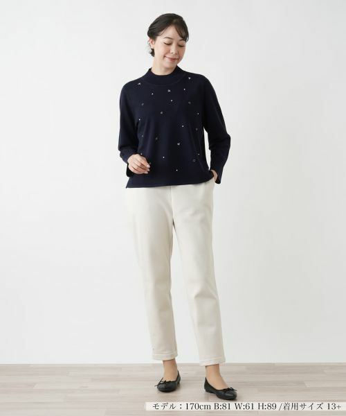 Leilian PLUS HOUSE / レリアンプラスハウス ニット・セーター | 【店舗人気】ビジューニット | 詳細1