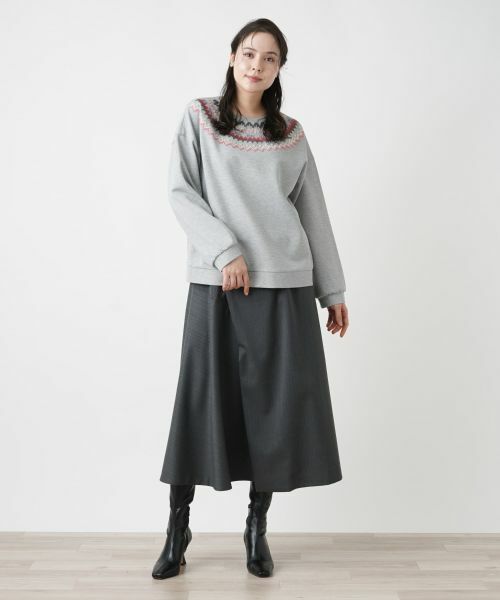 Leilian PLUS HOUSE / レリアンプラスハウス カットソー | ラウンドネックニット | 詳細1