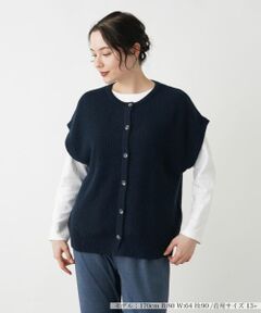 Leilian PLUS HOUSE / レリアンプラスハウス テーラードジャケット | カシミヤクルーネックニットベスト