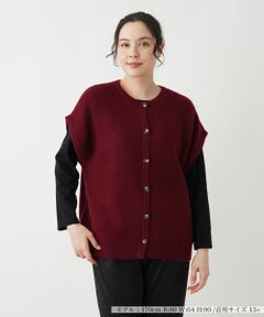 Leilian PLUS HOUSE / レリアンプラスハウス テーラードジャケット | カシミヤクルーネックニットベスト