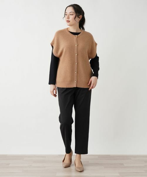 Leilian PLUS HOUSE / レリアンプラスハウス テーラードジャケット | カシミヤクルーネックニットベスト | 詳細1
