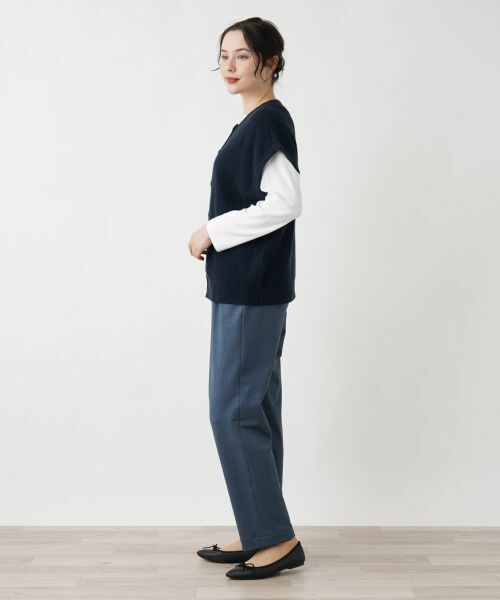 Leilian PLUS HOUSE / レリアンプラスハウス テーラードジャケット | カシミヤクルーネックニットベスト | 詳細10