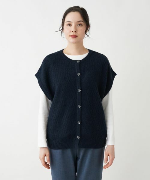 Leilian PLUS HOUSE / レリアンプラスハウス テーラードジャケット | カシミヤクルーネックニットベスト | 詳細12