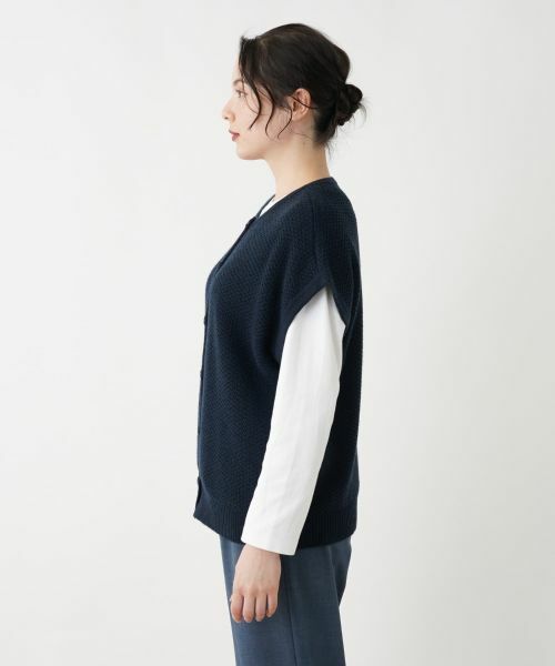 Leilian PLUS HOUSE / レリアンプラスハウス テーラードジャケット | カシミヤクルーネックニットベスト | 詳細13