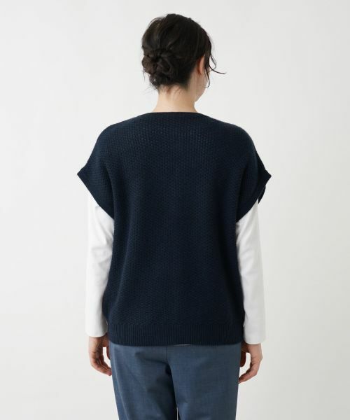 Leilian PLUS HOUSE / レリアンプラスハウス テーラードジャケット | カシミヤクルーネックニットベスト | 詳細14