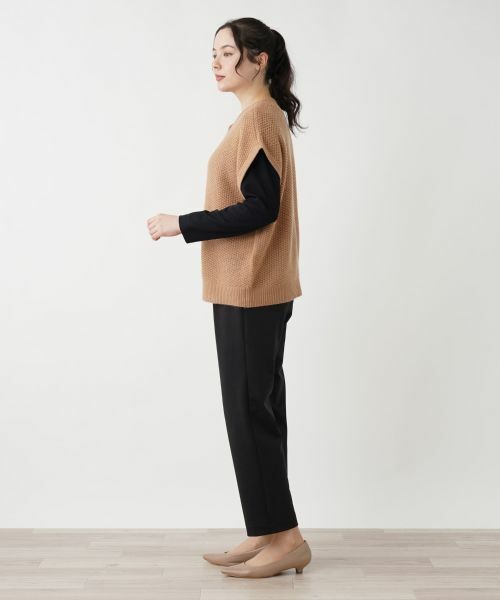Leilian PLUS HOUSE / レリアンプラスハウス テーラードジャケット | カシミヤクルーネックニットベスト | 詳細2
