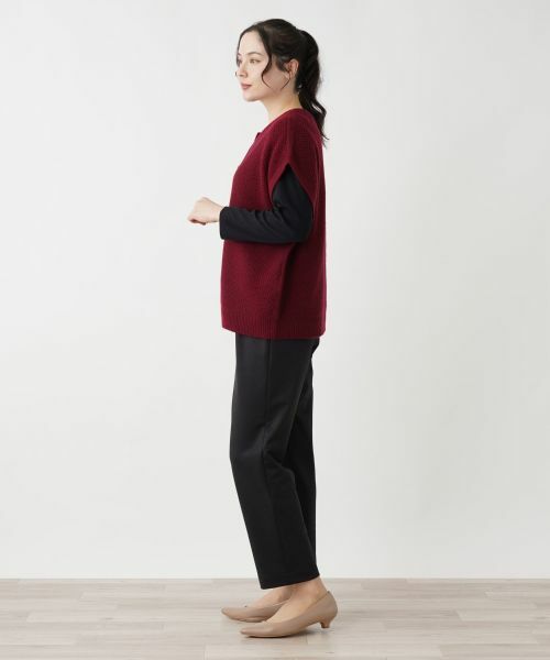 Leilian PLUS HOUSE / レリアンプラスハウス テーラードジャケット | カシミヤクルーネックニットベスト | 詳細6