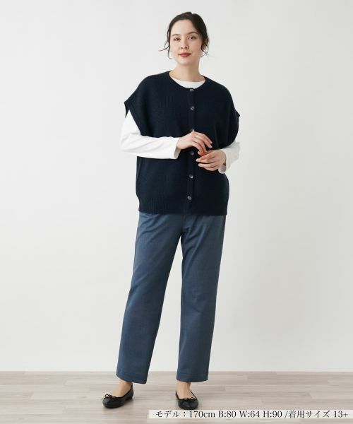 Leilian PLUS HOUSE / レリアンプラスハウス テーラードジャケット | カシミヤクルーネックニットベスト | 詳細9