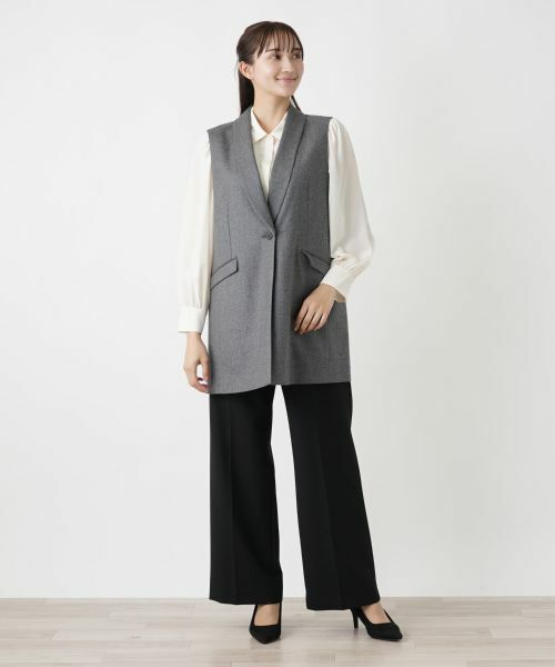 Leilian PLUS HOUSE / レリアンプラスハウス テーラードジャケット | ショールカラーベスト【Leilian WHITE LABEL】 | 詳細1