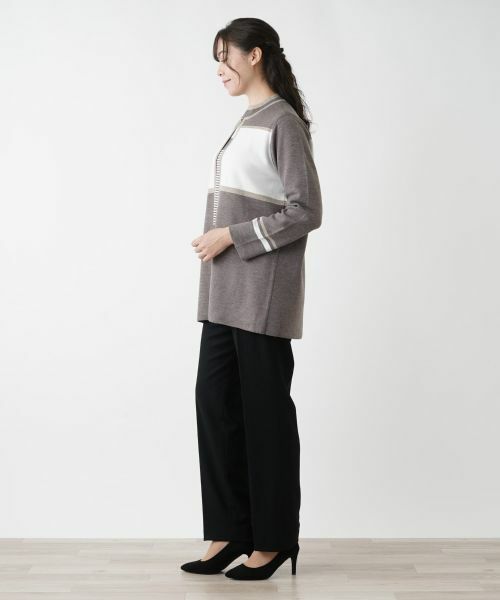 Leilian PLUS HOUSE / レリアンプラスハウス カーディガン・ボレロ | 【店舗人気】カラーブロックカーディガン | 詳細2