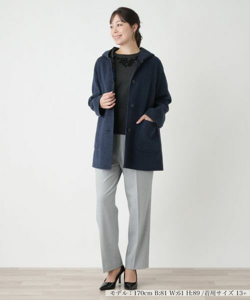 Leilian PLUS HOUSE / レリアンプラスハウス その他アウター | フーデッドショートコート【Leilian WHITE LABEL】 | 詳細1