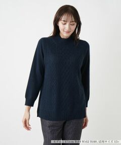 Leilian PLUS HOUSE / レリアンプラスハウス ニット・セーター | 【店舗人気】カシミヤハイネックニット【Leilian WHITE LABEL】