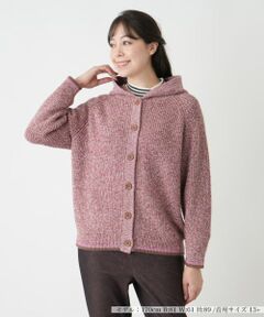 Leilian PLUS HOUSE / レリアンプラスハウス カーディガン・ボレロ | フーデッドカーディガン【Leilian WHITE LABEL】