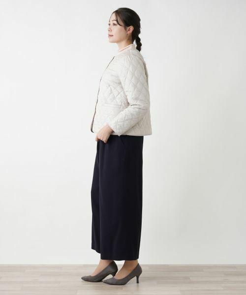 Leilian PLUS HOUSE / レリアンプラスハウス テーラードジャケット | 中わた入りノーカラージャケット【Leilian WHITE LABEL】 | 詳細2