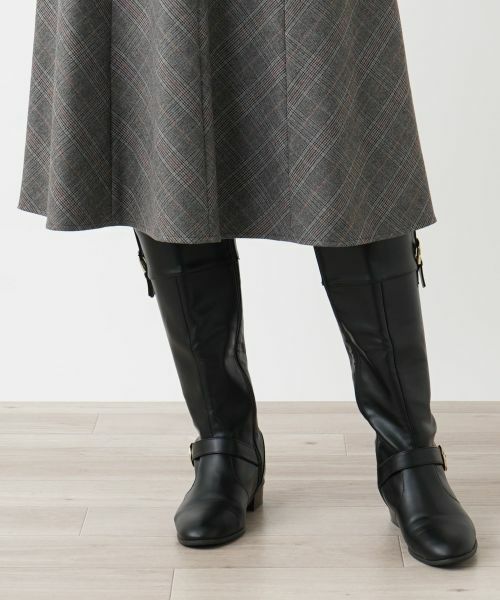 Leilian PLUS HOUSE / レリアンプラスハウス ミニ・ひざ丈スカート | グレンチェックフレアスカート【Leilian WHITE LABEL】 | 詳細15