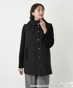 Leilian PLUS HOUSE / レリアンプラスハウス その他アウター | 切替フーデッドコート【Leilian WHITE LABEL】