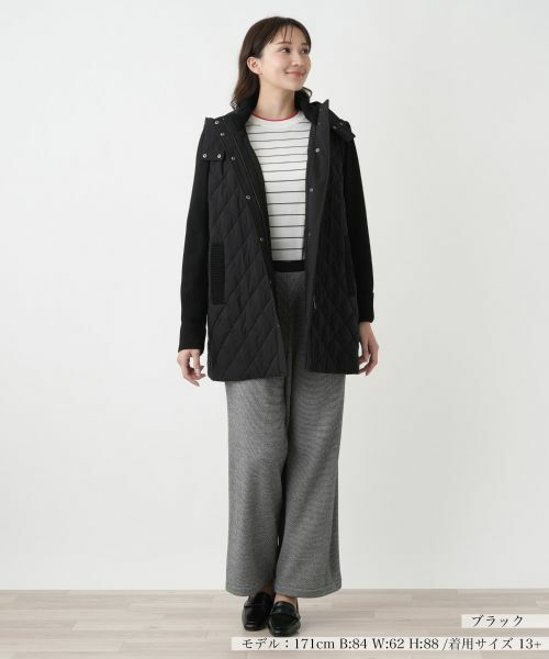 Leilian PLUS HOUSE / レリアンプラスハウス その他アウター | 切替フーデッドコート【Leilian WHITE LABEL】 | 詳細4