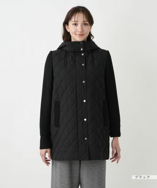 Leilian PLUS HOUSE / レリアンプラスハウス その他アウター | 切替フーデッドコート【Leilian WHITE LABEL】 | 詳細7