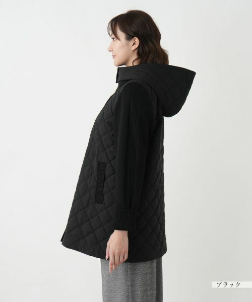 Leilian PLUS HOUSE / レリアンプラスハウス その他アウター | 切替フーデッドコート【Leilian WHITE LABEL】 | 詳細8